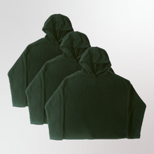  Pack 3 HOODIES - verde militar