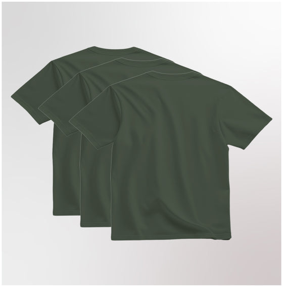PACK 3 TSHIRTS GREEN OVERSIZE
